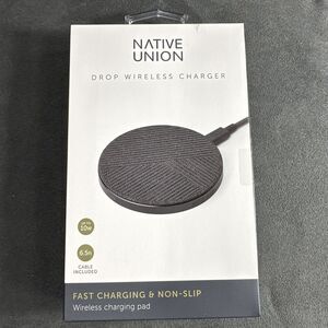 Native Union Drop - Wireless‎ Charger [Qi Certified] 10W Gray with USB-C Cable
